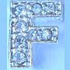 "F" Rhinestone Charm